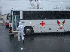 [This year, the blood donations took place in the snowfall]