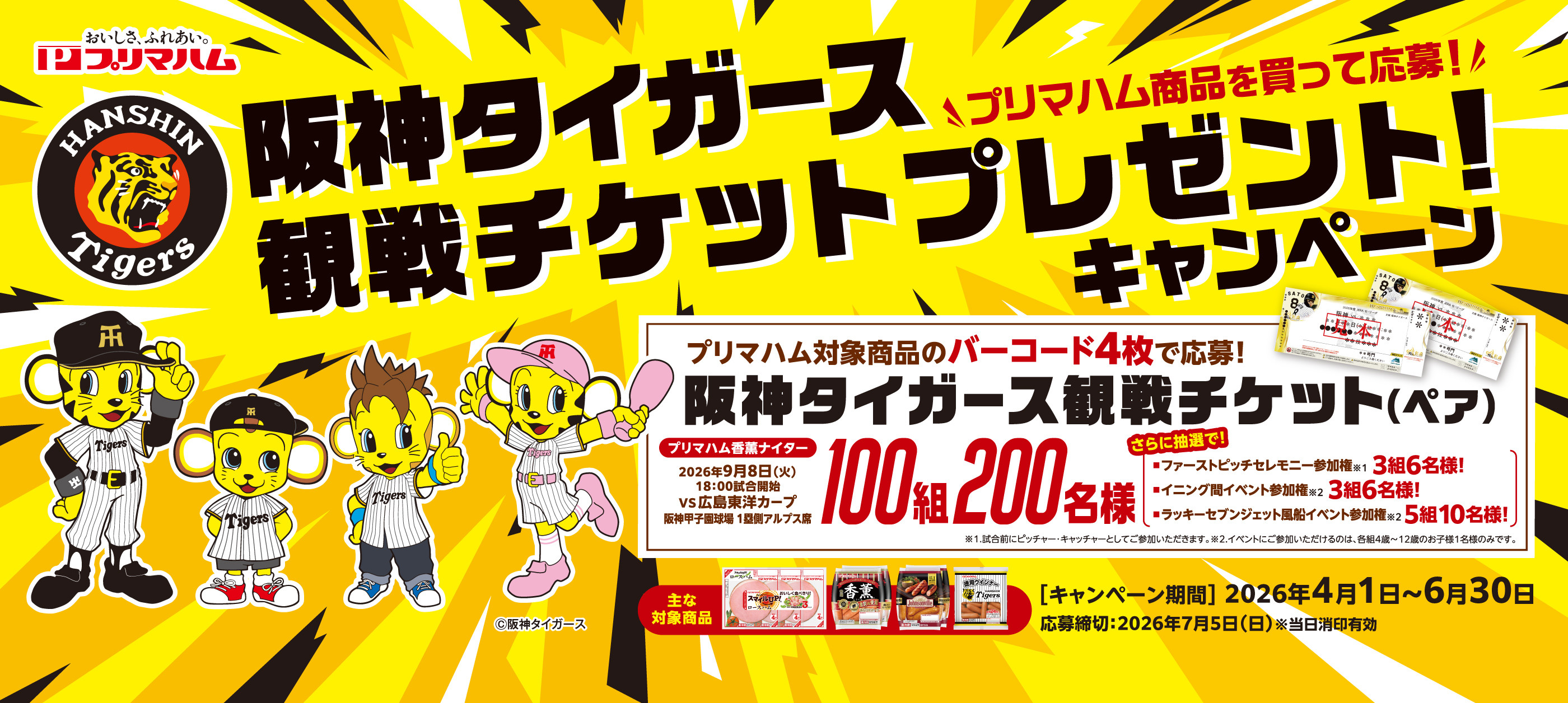 阪神タイガース観戦チケットプレゼントキャンペーン