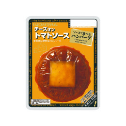 ソースで食べるハンバーグ チーズオントマトソース