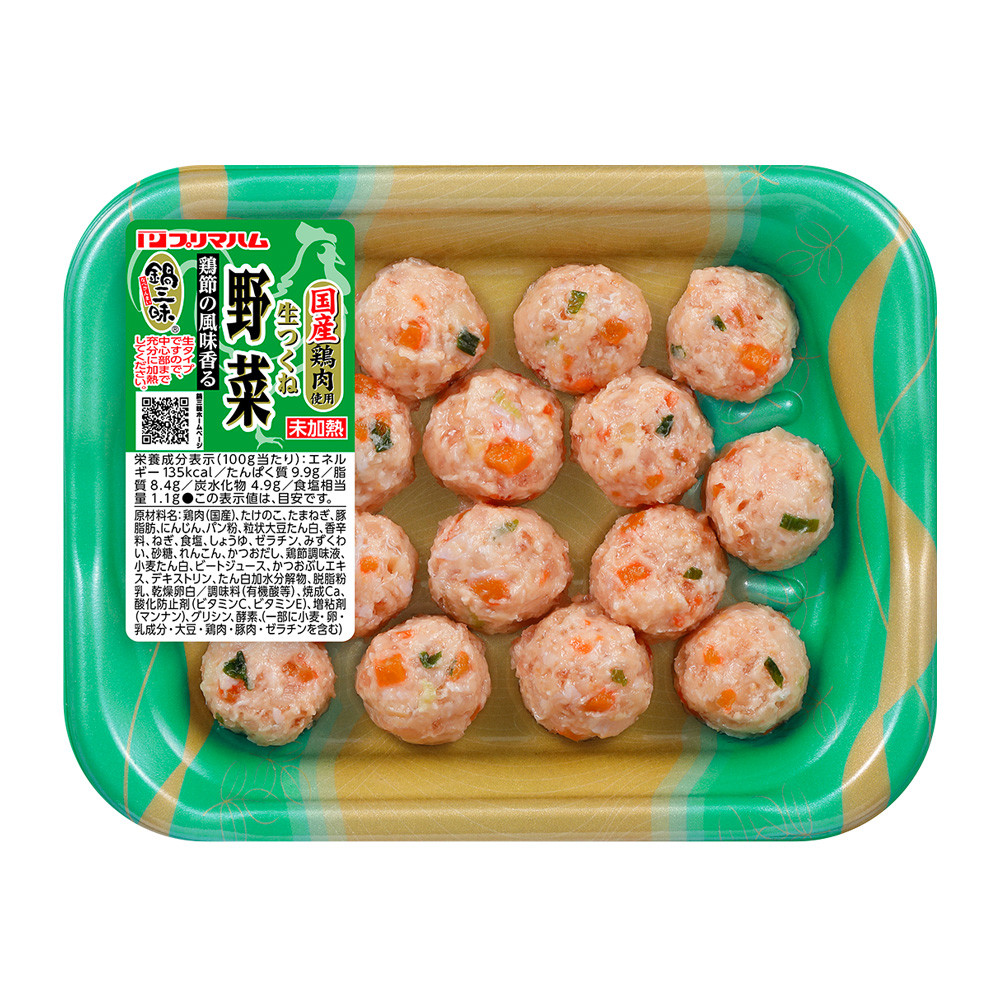  鍋三昧®<br>国産鶏肉使用　生つくね　野菜