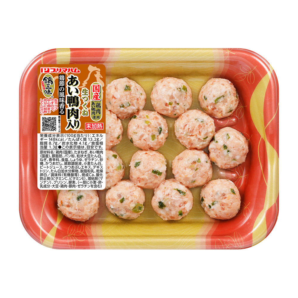 鍋三昧®<br>国産鶏肉・あい鴨肉使用　生つくね　 あい鴨肉入り