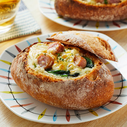 ソースを味わうパングラタン
