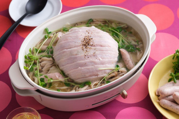 目で楽しんで食べて美味しい!お肉のドーム鍋