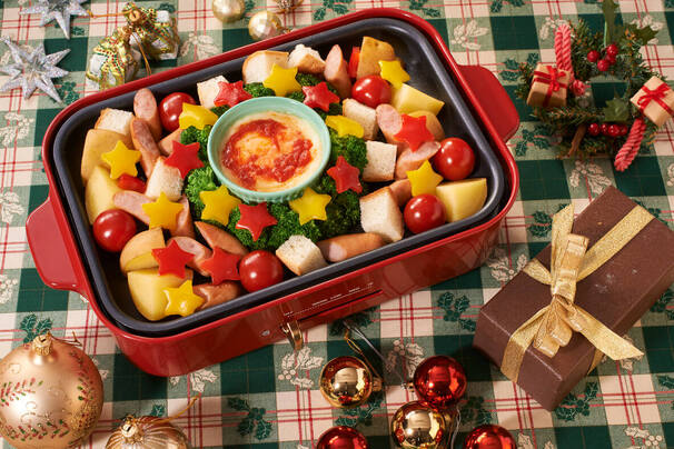 プリマハム レシピ チーズとろける クリスマスリースフォンデュ