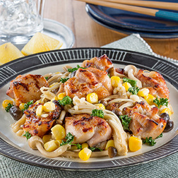 やきとりのチキンガリバター炒め