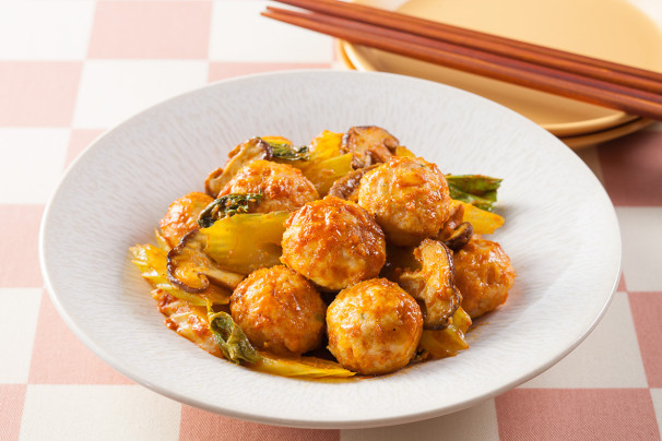 つくねとセロリのカレー風味