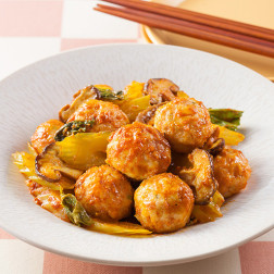 つくねとセロリのカレー風味