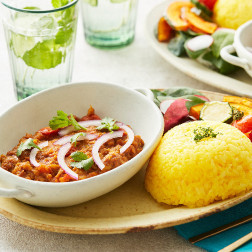 肉だんごのビンダルー風カレー