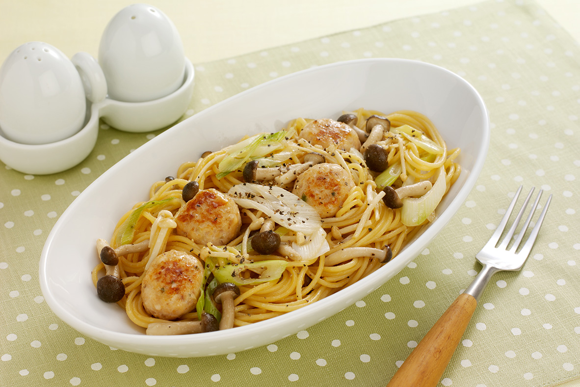 つくねの和風パスタ