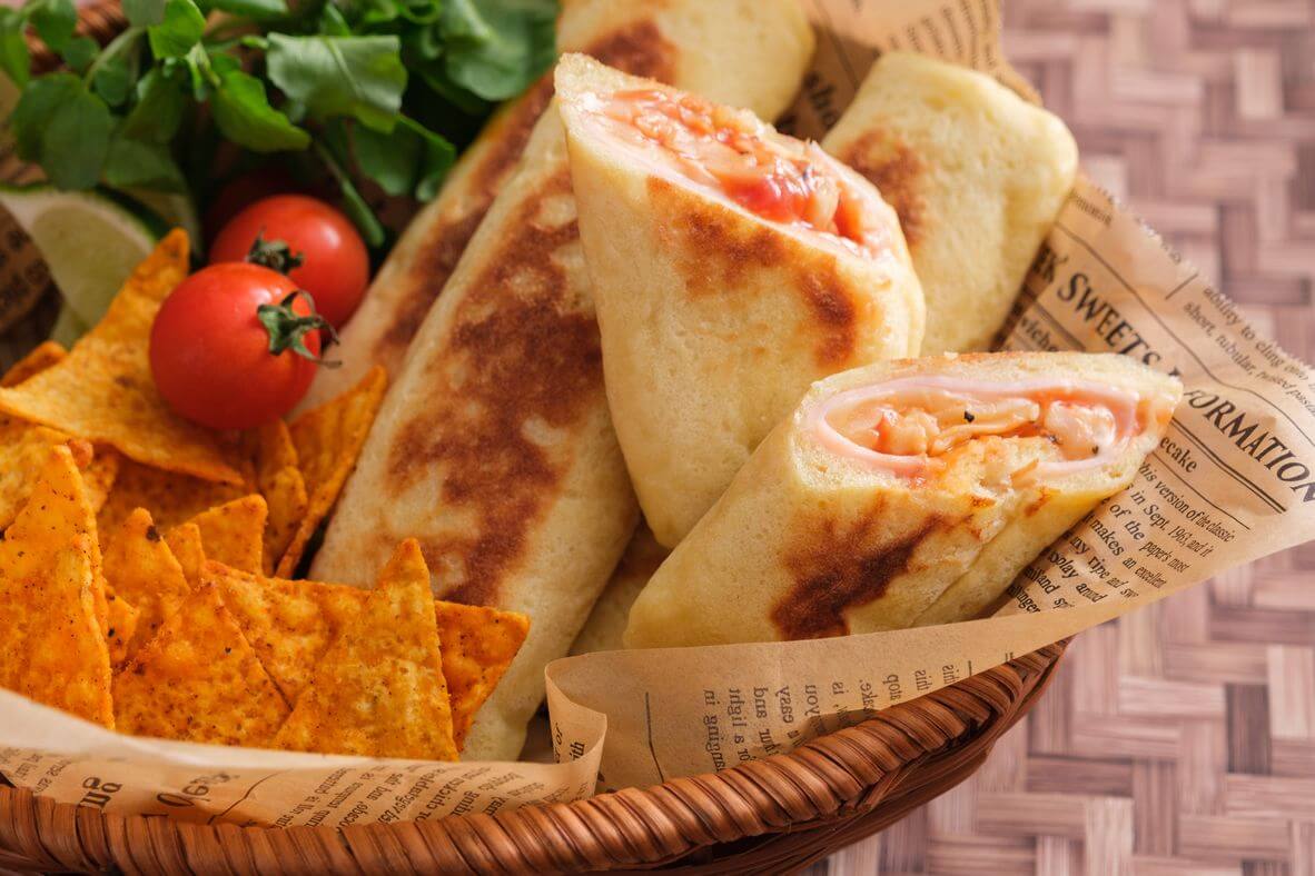 とろ〜りチーズとハムのブリトー風ホットサンド
