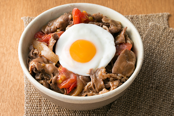 トマト牛丼