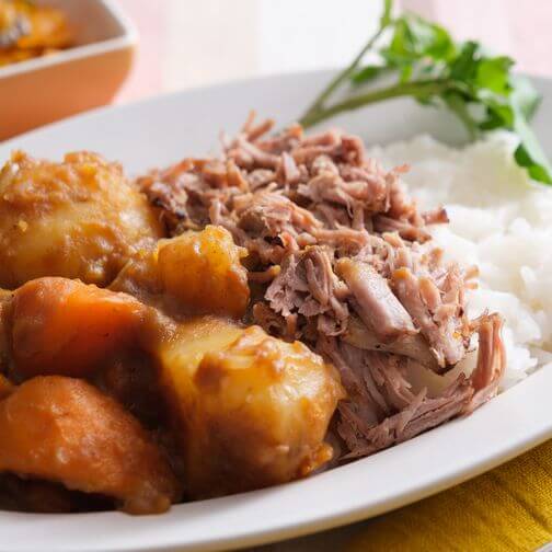 ハンパない肉感！プルドポーク＆簡単煮込みカレー