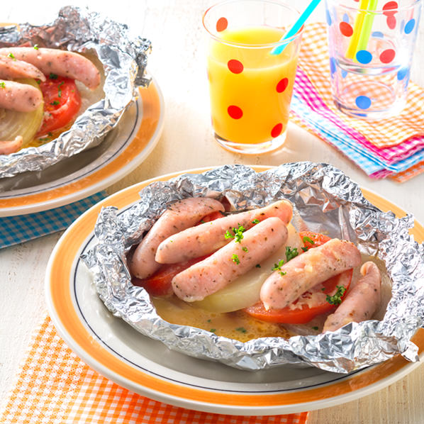 ウインナーとトマトのホイル焼き