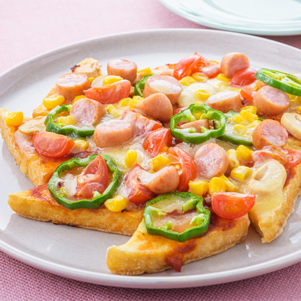 フライパンで焼くだけ♪厚揚げのピザ