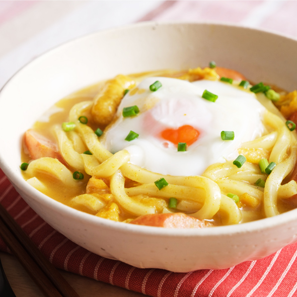 切り餅活用！レンジで簡単カレーうどん