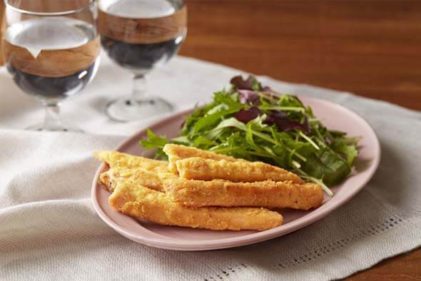 揚げずにヘルシーサラダチキンのスティック唐揚げ
