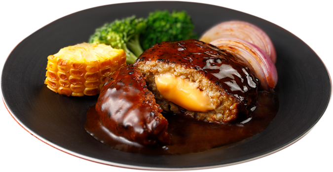 ３種チーズのハンバーグ